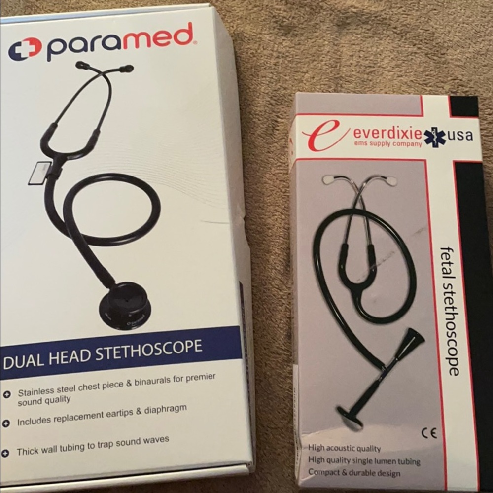 Fetal and dual head stethoscope